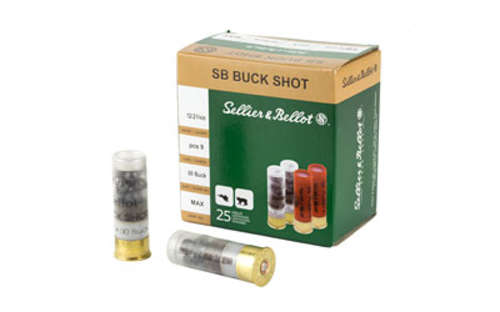 Ammunition Sellier&Bellot Shotshell 12Gauge S&B 12GA 2.75 1.12OZ 00 9PEL 25/250 • Model: Shotshell